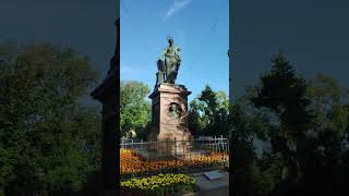 Vertical video Ulyanovsk Russia Monument to NM Karamzin Historian and writer native of Sim [upl. by Reimer]