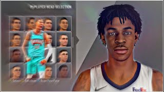 JA MORANT FACE CREATION TUTORIAL NBA 2K21 [upl. by Elisabeth]