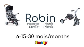 Smoby  Robin Trike  Configurations et FonctionsFeatures and Equipments [upl. by Rehctelf]