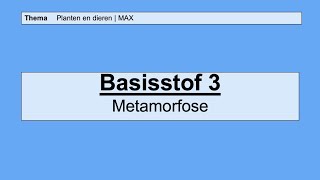 VMBO HAVO 1  Planten en dieren  3 Metamorfose  8e editie  MAX [upl. by Nitnerb]