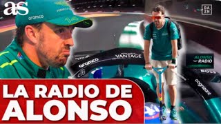 ALONSO toca el MURO y dice ESTO por RADIO a 300 KMH [upl. by Ttoile]