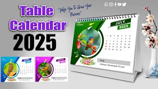 Table Calendar 2025 CoralDraw design II [upl. by Spitzer]