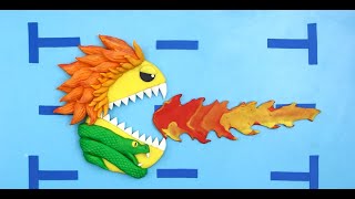 Pac Man Chimera Monster Myth Creative Shorts Clay Stop Motion Animation clay painting kids crafts [upl. by Curran]