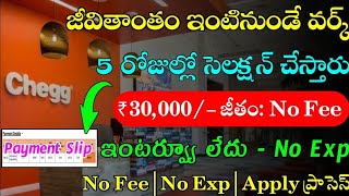 Chegg Recruitment 2023  Work From Home Jobs In Telugu  Jobs In Hyderabad Latest Jobs In Telugu [upl. by Restivo]