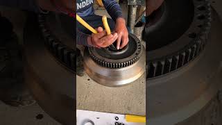 How to do a torque converter fitting  wheel loader 966h  part 2 [upl. by Rehtul]