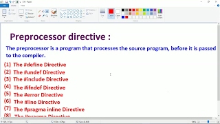 Preprocessor directive in C 39 [upl. by Lennahs]