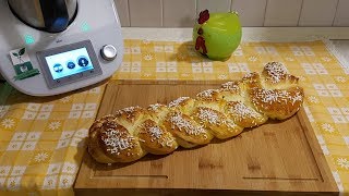 Treccia di pan brioche ripiena di marmellata per bimby TM6 TM5 TM31 [upl. by Llenyr824]