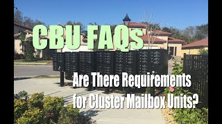 Are There Requirements for Cluster Mailbox Units [upl. by Ilellan]