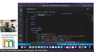 Index y su estructura básica Head y Body en HTML  Programación Mendi Academy [upl. by Natan]