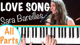 How to play LOVE SONG  Sara Bareilles Piano Tutorial Chords Accompaniment [upl. by Rafaelle]