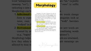 Morphology Language and Linguistics Instant Essay Exam Success ARsummaryguidance shorts Viral [upl. by Atla]