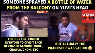 Indian Cricket Dressing Room Fun Yuvraj Runs behind every cricketer  Funny [upl. by Roselane]