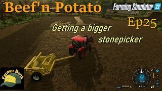 Getting the fields ready  Semi Survival  Brzozówka  FS22 Beefn Potato ep25 [upl. by Alfi]