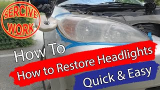 DIY  How to Restore Headlights  Toyota Camry  Quick and Easy  Service Work  Bildilla Magasin [upl. by Norrabal]