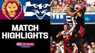 Battle for top spot  Brisbane v Geelong Highlights  Round 22 2019  AFL [upl. by Bobseine]