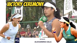 ALEX EALA CHAMPION VICTORY CEREMONY AND INTERVIEW [upl. by Natale]