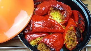 Gefüllte Paprika in der Tajine  Vegan  Orientalisch  Glutenfrei  momiskitchende [upl. by Serg546]