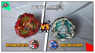 Batalha de GIGANTES Oficina de Beys VS Valt Aoi Blader ​⁠bladerescalate17 [upl. by Tselec]