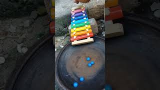 Marble run vs xylophone asmrblue balls362shorts [upl. by Quillon]