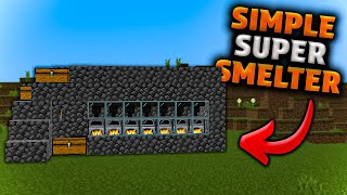 Easy 120 Super Smelter in Minecraft Bedrock MCPEXboxPSSwitchPC‏ [upl. by Bank]