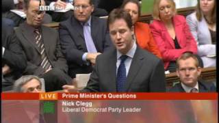 Nick Clegg at PMQs  meeting single women [upl. by Ehudd225]