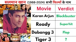 Salman Khan 20012022 All Movies Name  Salman Khan Film List  Salman Khan Movies list Year Wise [upl. by Cathee]