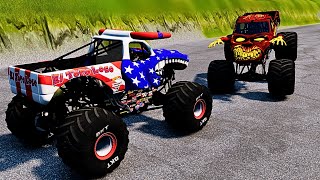 Epic Monster Truck Collision Caught on Camera 🚗💥 [upl. by Slaby901]