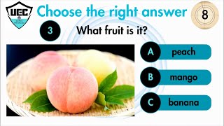 Learn the Names of Fruits and their Pronunciation with Quizzes  ESL Kids  Quiz 5 [upl. by Mall]