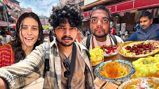 Trying 100 Street Food of Banaras  🤩 [upl. by Rubel]