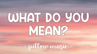 What Do You Mean  Justin Bieber Lyrics 🎵 [upl. by Yatzeck267]