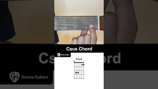 How To Play The Csus Chord On Guitar  Guvna Guitars [upl. by Ttennaej75]