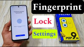 How To Set Fingerprint Lock in Tecno Pop 9 5g  Tecno Pop 9 5g Phone Finger Lock Kaise Lagaye [upl. by Nesaj]