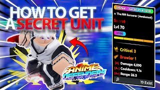 HOW TO GET A GUARANTEED SECRET in Anime Defenders the movie [upl. by Della]