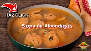 sopa de albondigas nicaraguense receta [upl. by Rabka]