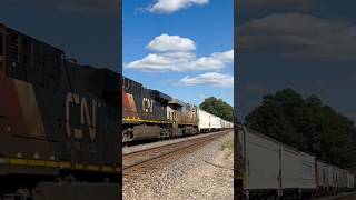 CN 2957 trailing M399 through mishawaka indiana nsrailfans cntrain cnrailway mishawaka railfan [upl. by Gunilla555]