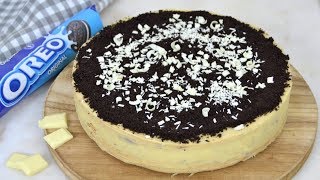 Tarta de obleas y chocolate blanco con Oreos ¡Sin horno [upl. by Searcy]