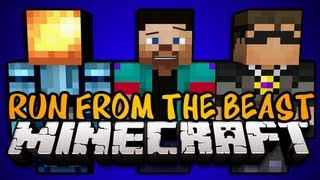 Minecraft EPIC RUN FROM THE BEAST MINIGAME wSkyDoesMinecraft MinecraftUniverse Jerome and Dawn [upl. by Lillis]