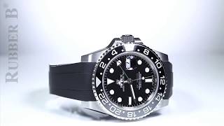 ROLEX BAND GMT II CERAMIC Bracelet  Rubber B is The Ultimate Rubber Strap [upl. by Anyak60]