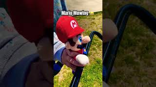 Mario Mowing 😂 shorts [upl. by Llednyl966]