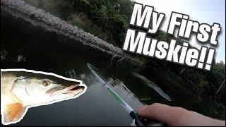 Finally Caught My First Muskie Evergreen Lake [upl. by Atik]