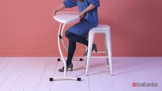 How to use the Brabantia Size D ironing board sitting down [upl. by Claresta428]