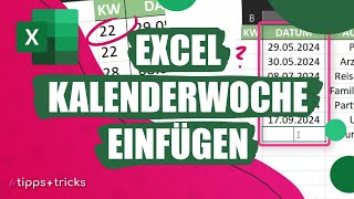 Excel Kalenderwoche einfügen – so klappts [upl. by Jamin]