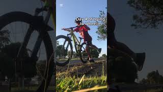 Day 4 of trying to do wheelies any tips mtb mtbwheelie wheelies bikelife mtblife [upl. by Aciraj949]