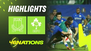 HIGHLIGHTS  Italy v Ireland  Six Nations Under20s [upl. by Ybrik]