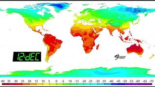 World average monthly temperatures Map [upl. by Jelene879]