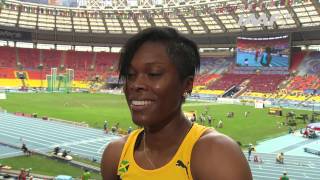 Moscow 2013  Nickiesha WILSON JAM  400m Hurdles Women  Heat 2 [upl. by Dita]