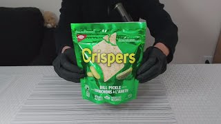 Crispers DILL PICKLE Chips  Crackers Baked SNACK Review [upl. by Chader]