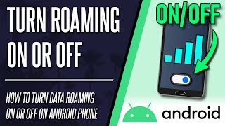 How to Turn ON or Turn OFF Data Roaming on Android Phone [upl. by Anaitsirhc702]