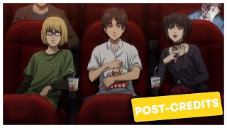 MIKASA ARMIN EREN IN THE CINEMA  AOT POSTCREDITS SCENE EXPLAINED [upl. by Robinett]