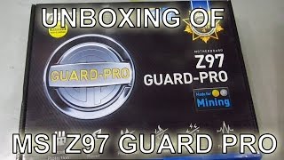 MSI Z97 GUARD PRO UNBOXING [upl. by Nelav]